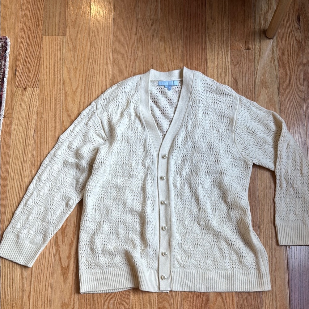 Hill House Grandpa Cream Button-Up Cardigan